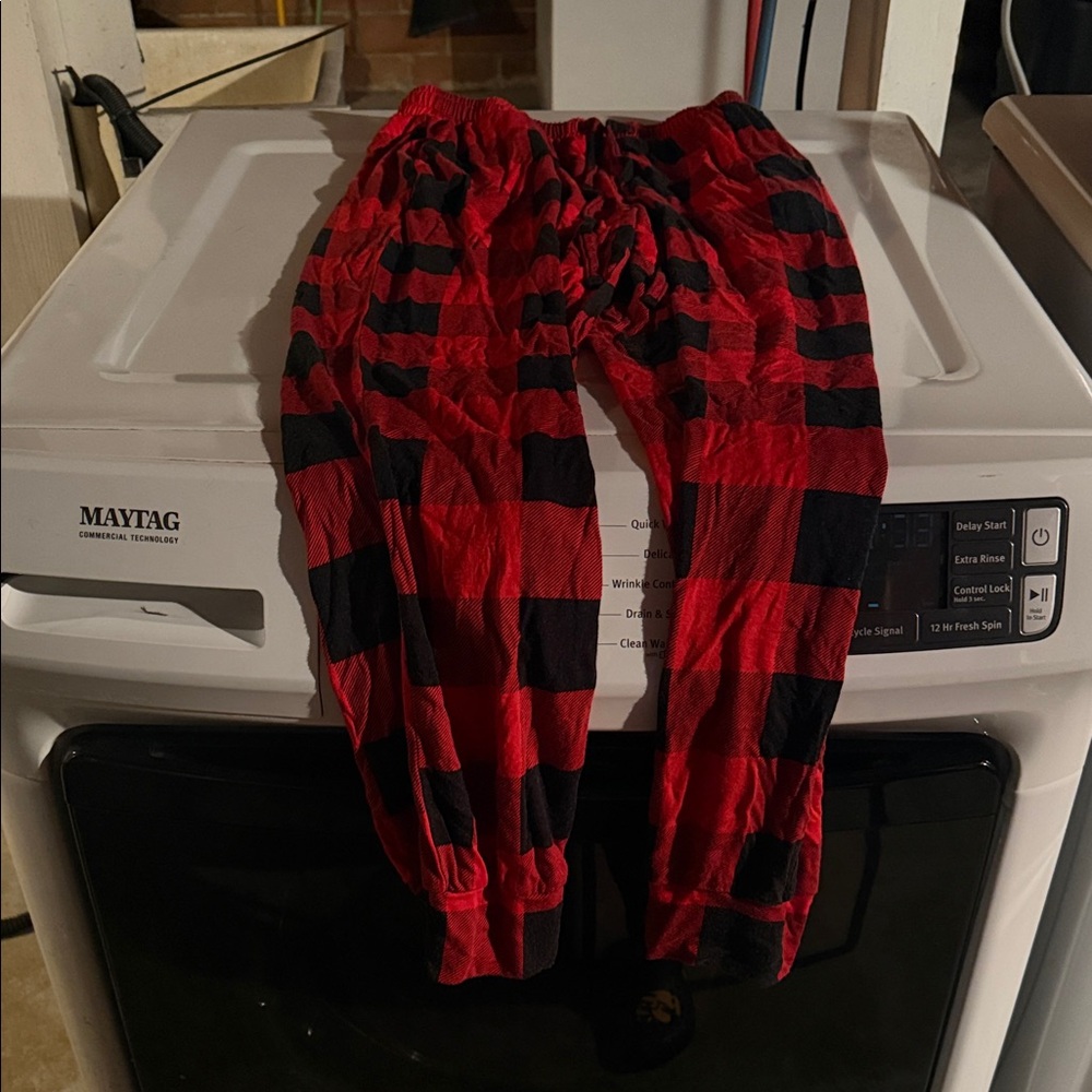 Mariana Red and Black Buffalo Plaid Lounge Joggers